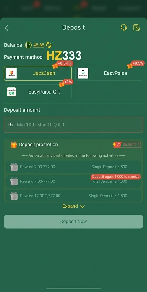 HZ333 Deposit