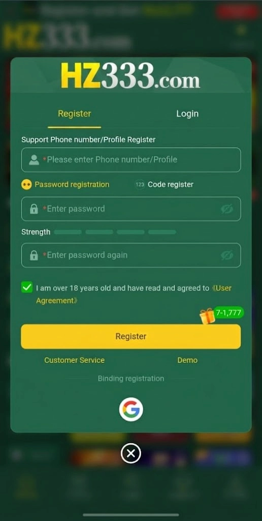 HZ333 Register